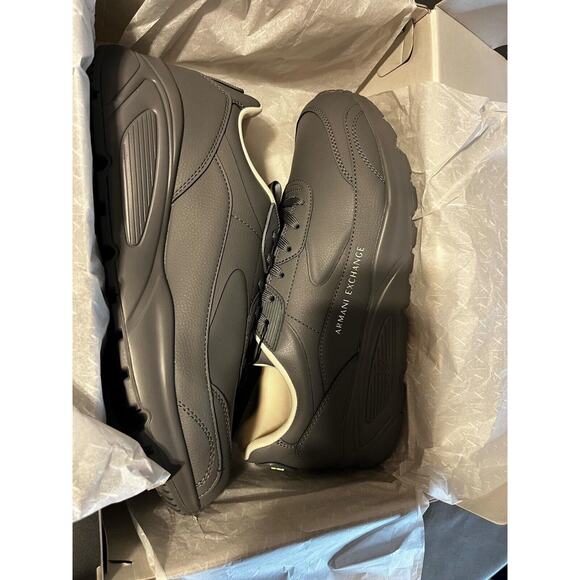 Armani Exchange Men Sneakers with Logo shoes size 11 Gray new with box main image 5